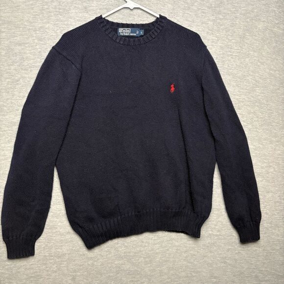 Polo Ralph‎ Lauren blue knit sweater Men Large - Picture 1 of 5